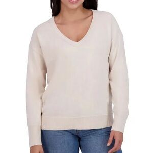 Lucky Brand Cream V-neck Sweater